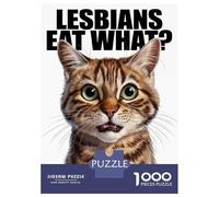 Jigsaw Puzzle 1000 Lesbians Eat What Cat Jigsaw for Adults Family Game Analysis And Logic Unique Gifts for Birthday And Christmas 70x50cm/1000pcs