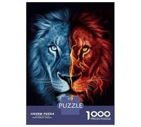 Jigsaw Puzzle 1000 Lion Ice Jigsaw for Adults Family Game Analysis And Logic Unique Gifts for Birthday And Christmas 38x26cm/1000pcs