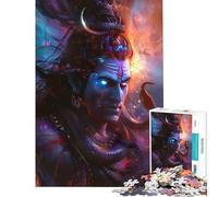 Jigsaw Puzzle 1000 Lord Shiva Fantasy Difficult And Challenge Analysis And Logic Educational Games Suitable for Ages 14 And Up (38x26cm)