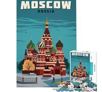 Jigsaw Puzzle 1000 Moscow Travel Art Russia Educational Games for Educational Game Challenge Toy Great Gifts And Toys Staycation Kill Time (Size 38x26cm)