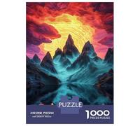 Jigsaw Puzzle 1000 Mountain Sunset Reflection Jigsaw for Adults Family Game Analysis And Logic Unique Gifts for Birthday And Christmas 38x26cm/1000pcs