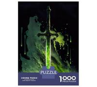 Jigsaw Puzzle 1000 Obsidian Katana Jigsaw for Adults Family Game Analysis And Logic Unique Gifts for Birthday And Christmas 70x50cm/1000pcs