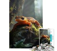 Jigsaw Puzzle 1000 Orange Newt in Forest Brain Intelligence Challenge Addictive Toys Relaxing Games Perfect Decoration Secret Santa Gifts (Size 38x26cm)