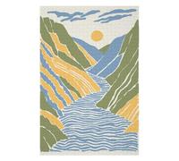 Jigsaw Puzzle 1000 PCS Abstract Mountain River Landscape Illustration Teenagers Puzzles Anti-Stress Toys A Work of Art Unique Gifts for Birthday And Christmas 1000 PCS