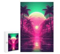 Jigsaw Puzzle 1000 PCS Abstract Retrowave Fusion Adult Puzzles Toy Wall Decor Birthday Present Deal As Gifts for The Whole Family 1000 PCS