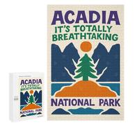 Jigsaw Puzzle 1000 PCS Acadia National Park Poster Jigsaws for Adults Puzzle Birthday Present Difficult And Challenge Challenging Game Gifts 1000 PCS
