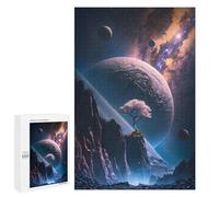 Jigsaw Puzzle 1000 PCS Alien Planet with Pink Tree Adult Puzzles Toy Wall Decor Birthday Present Deal As Gifts for The Whole Family 1000 PCS