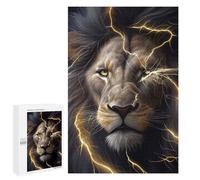 Jigsaw Puzzle 1000 PCS Angry Lion Face Animal Jigsaws for Adults Toy Wall Decor Pattern Assembly Deal As Gifts for The Whole Family 1000 PCS