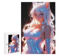 Jigsaw Puzzle 1000 PCS Art Fox Anime Girl Puzzles for Teenagerss Stress Reliever Educational Challenge Unique Birthday And Gifts 1000 PCS