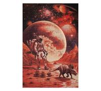 Jigsaw Puzzle 1000 PCS Astronaut Walks Alien Dino Jigsaw for Adults Toy Wall Decor Staycation Kill Time Unique Birthday And Gifts 1000 PCS