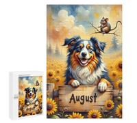 Jigsaw Puzzle 1000 PCS August Dog And Mouse Scene Puzzles for Teenagerss Stress Reliever Educational Challenge Unique Birthday And Gifts 1000 PCS