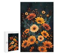 Jigsaw Puzzle 1000 PCS Autumn Floral Bouquet Print Puzzles for Teenagerss Stress Reliever Educational Challenge Unique Birthday And Gifts 1000 PCS