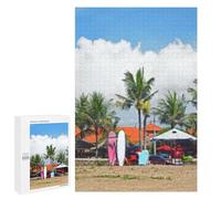 Jigsaw Puzzle 1000 PCS Beachfront Paradise with Palm Trees Jigsaw Puzzles for Teenagerss Hand Speed Race Fun Activities at Home Challenging Game And Family Play 1000 PCS