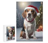 Jigsaw Puzzle 1000 PCS Beagle Dog Funny Christmas Jigsaws for Adults Toy Wall Decor Pattern Assembly Deal As Gifts for The Whole Family 1000 PCS