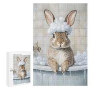 Jigsaw Puzzle 1000 PCS Bunny Bath Time Puzzles for Teenagerss Stress Reliever Educational Challenge Unique Birthday And Gifts 1000 PCS