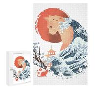 Jigsaw Puzzle 1000 PCS Cat Wave Japanese Jigsaws for Adults Toy Wall Decor Pattern Assembly Deal As Gifts for The Whole Family 1000 PCS