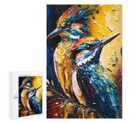 Jigsaw Puzzle 1000 PCS Colorful Birds in Art Jigsaws for Adults Anti-Stress Toys Staycation Kill Time Help The Brain Exercise 1000 PCS