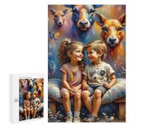 Jigsaw Puzzle 1000 PCS Colorful Kids with Animals Jigsaw Puzzles for Teenagerss Hand Speed Race Fun Activities at Home Challenging Game And Family Play 1000 PCS