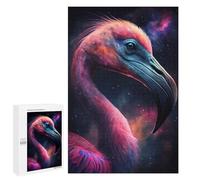 Jigsaw Puzzle 1000 PCS Cosmic Flamingo Art Print-3 Jigsaws for Adults Puzzle Birthday Present Difficult And Challenge Challenging Game Gifts 1000 PCS
