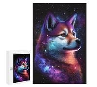 Jigsaw Puzzle 1000 PCS Cosmic Husky Portrait Jigsaws for Adults Puzzle Birthday Present Difficult And Challenge Challenging Game Gifts 1000 PCS