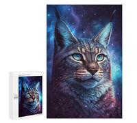 Jigsaw Puzzle 1000 PCS Cosmic Lynx Portrait-2 Jigsaws for Adults Puzzle Birthday Present Difficult And Challenge Challenging Game Gifts 1000 PCS