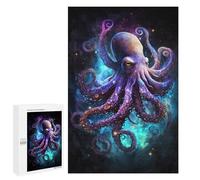 Jigsaw Puzzle 1000 PCS Cosmic Octopus Art Print-4 Jigsaw Puzzles for Teenagerss Hand Speed Race Fun Activities at Home Challenging Game And Family Play 1000 PCS
