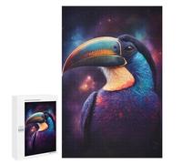 Jigsaw Puzzle 1000 PCS Cosmic Toucan Portrait Jigsaw Puzzles for Teenagerss Hand Speed Race Fun Activities at Home Challenging Game And Family Play 1000 PCS