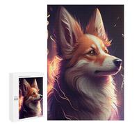 Jigsaw Puzzle 1000 PCS Cute Dog Face Anime Animal Jigsaws for Adults Toy Wall Decor Pattern Assembly Deal As Gifts for The Whole Family 1000 PCS