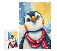 Jigsaw Puzzle 1000 PCS Cute Penguin in Winter Puzzles for Teenagerss Stress Reliever Educational Challenge Unique Birthday And Gifts 1000 PCS