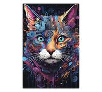 Jigsaw Puzzle 1000 PCS Cyborg Cat Head Machine Jigsaw for Adults Toy Wall Decor Staycation Kill Time Unique Birthday And Gifts 1000 PCS