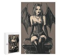 Jigsaw Puzzle 1000 PCS Dark Angel Illustration Jigsaws for Adults Toy Wall Decor Pattern Assembly Deal As Gifts for The Whole Family 1000 PCS