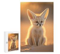 Jigsaw Puzzle 1000 PCS Desert Fox Sunset Jigsaws for Adults Anti-Stress Toys Staycation Kill Time Help The Brain Exercise 1000 PCS