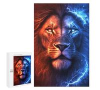 Jigsaw Puzzle 1000 PCS Electric Lion Split Jigsaws for Adults Anti-Stress Toys Staycation Kill Time Help The Brain Exercise 1000 PCS