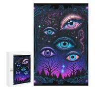 Jigsaw Puzzle 1000 PCS Enchanted Forest Eyes Jigsaws for Adults Anti-Stress Toys Staycation Kill Time Help The Brain Exercise 1000 PCS
