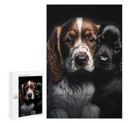 Jigsaw Puzzle 1000 PCS English Cocker Spaniel Duo Jigsaws for Adults Toy Wall Decor Pattern Assembly Deal As Gifts for The Whole Family 1000 PCS