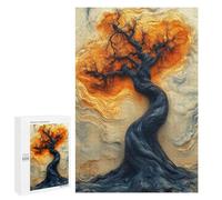 Jigsaw Puzzle 1000 PCS Enigmatic Surreal Tree - Mystical Abstract Art Jigsaws for Adults Toy Wall Decor Pattern Assembly Deal As Gifts for The Whole Family 1000 PCS