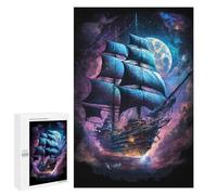 Jigsaw Puzzle 1000 PCS Fantasy Sailing Ship Artwork -3 Jigsaw Puzzles for Teenagerss Hand Speed Race Fun Activities at Home Challenging Game And Family Play 1000 PCS