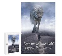 Jigsaw Puzzle 1000 PCS Fear Makes The Wolf Bigger Puzzles for Teenagerss Stress Reliever Educational Challenge Unique Birthday And Gifts 1000 PCS