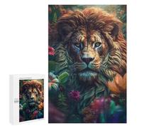 Jigsaw Puzzle 1000 PCS Floral Male Lion Puzzles for Teenagerss Stress Reliever Educational Challenge Unique Birthday And Gifts 1000 PCS