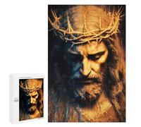 Jigsaw Puzzle 1000 PCS for Adults Abstract Jesus Christ with Crown of Thorns Adult Jigsaw Brain Teaser Game Birthday Present Help The Brain Exercise 1000 PCS