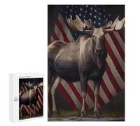 Jigsaw Puzzle 1000 PCS for Adults American Moose Puzzle for Adults Toy Wall Decor Perfect Decoration Stress Reduction Gifts 1000 PCS