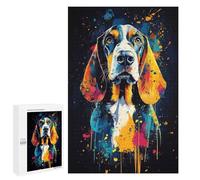Jigsaw Puzzle 1000 PCS for Adults Basset Hound Watercolor Art Puzzle for Adults Toy Wall Decor Perfect Decoration Stress Reduction Gifts 1000 PCS