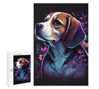 Jigsaw Puzzle 1000 PCS for Adults Beagle Colorful Dog Adult Jigsaw Puzzle Relaxing Games Precision Cutting Deal As Gifts for The Whole Family 1000 PCS
