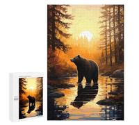 Jigsaw Puzzle 1000 PCS for Adults Bear in Golden Forest Puzzle for Adults Toy Wall Decor Perfect Decoration Stress Reduction Gifts 1000 PCS