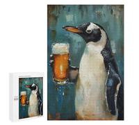 Jigsaw Puzzle 1000 PCS for Adults Beer Drinking Penguin Jigsaw Puzzle Anti-Stress Toys For Family Fun Stress Reduction Gifts 1000 PCS