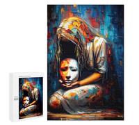 Jigsaw Puzzle 1000 PCS for Adults Behind The Mask - Abstract Expressionism Jigsaws for Adults DIY Toys But Fun And Humorous for Birthday, Chrismas 1000 PCS