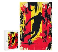 Jigsaw Puzzle 1000 PCS for Adults Belgium Soccer Player Silhouette Art Puzzle for Adults Toy Wall Decor Perfect Decoration Stress Reduction Gifts 1000 PCS
