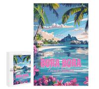 Jigsaw Puzzle 1000 PCS for Adults Bora Bora French Polynesia Adult Jigsaw Puzzle Relaxing Games Precision Cutting Deal As Gifts for The Whole Family 1000 PCS