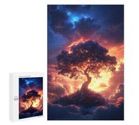 Jigsaw Puzzle 1000 PCS for Adults Celestial Tree of Life Puzzle for Adults Toy Wall Decor Perfect Decoration Stress Reduction Gifts 1000 PCS