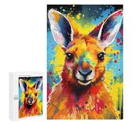 Jigsaw Puzzle 1000 PCS for Adults Colorful Kangaroo Portrait Jigsaw Puzzle Family Game Difficult Hard Deal As Gifts for The Whole Family 1000 PCS